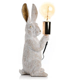 White & Gold Cheeky Rabbit Table Lamp
