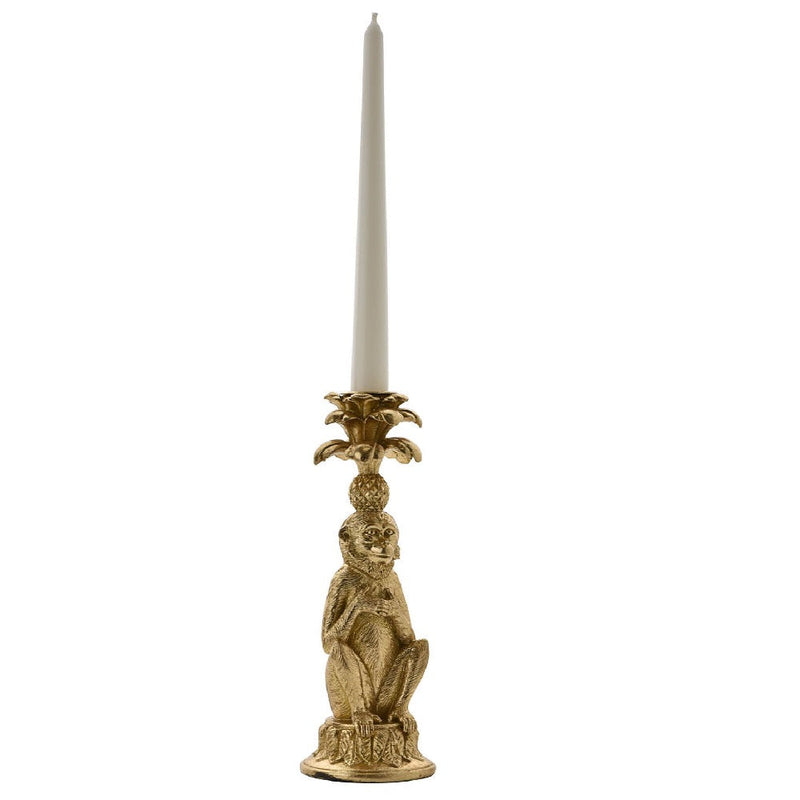 Gold Monkey Candle Holder