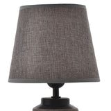 Grey Linen Tapered Shade Table Light
