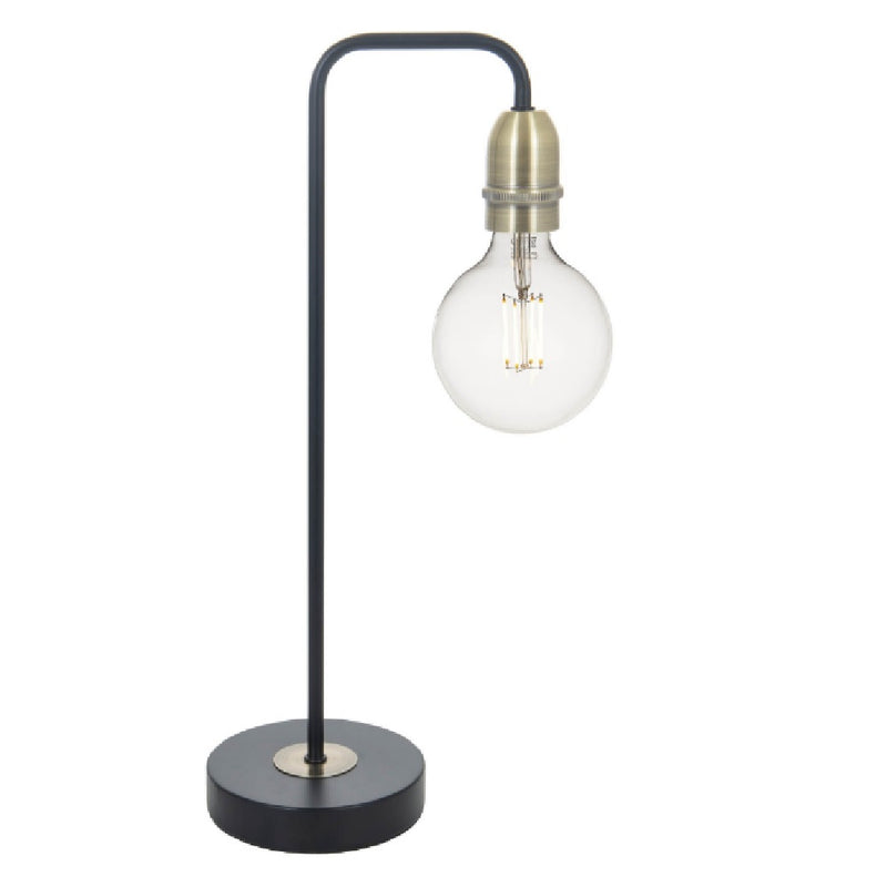 Black & Antique Brass Vintage Table Desk Lamp 45cm