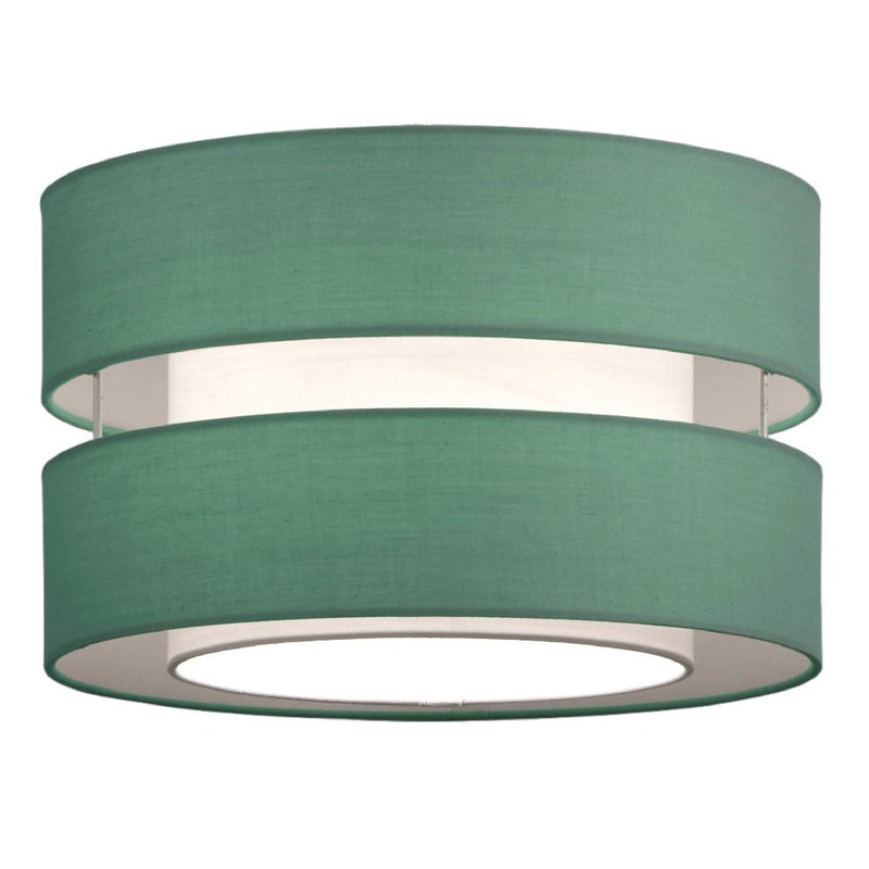 Duck Egg Blue Cotton None Electric Drum Pendant Lamp Shade