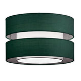 Forest Green Cotton None Electric Drum Pendant Lamp Shade