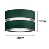 Retro Forest Green Cotton Lampshade