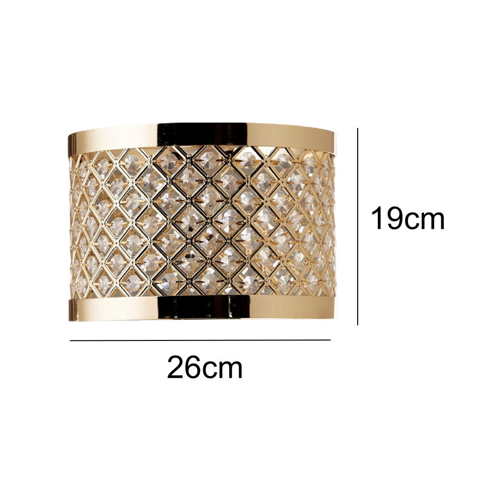 Gold Modern Lampshade with Crystals
