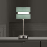 Duck Egg Blue Shade on Silver Base Table Light