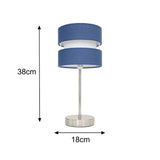Blue & Chrome Modern Table Desk Lamp