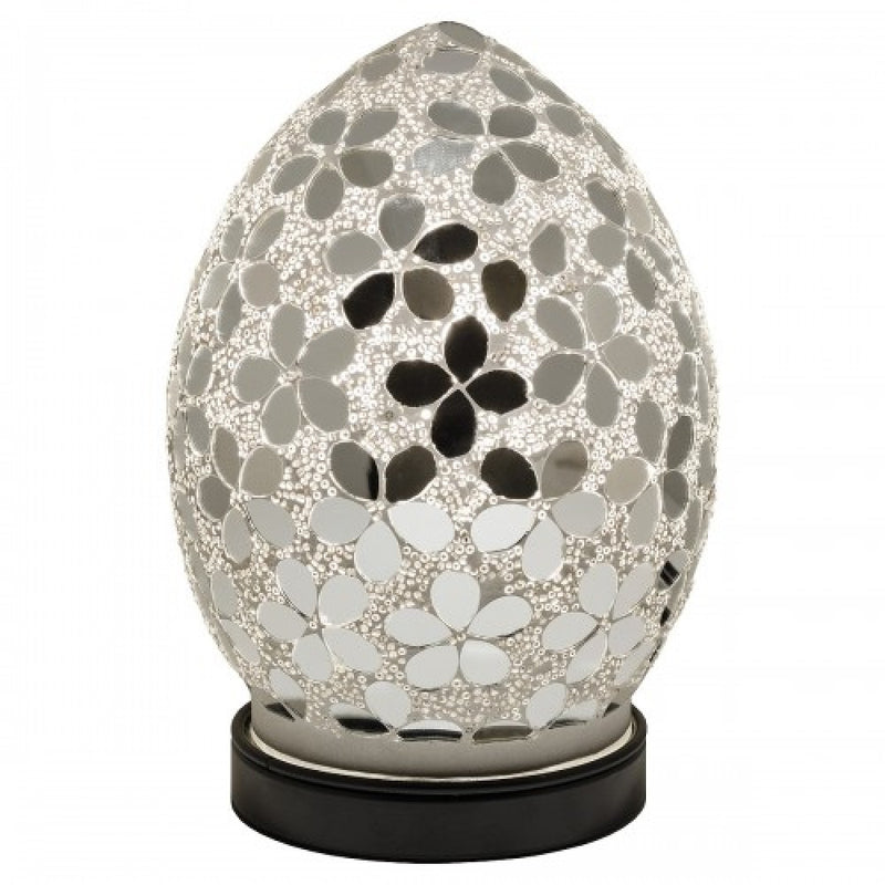 Britalia BRLM71CM | Mirrored Flower Glass Mosaic Egg 20cm | BRLM71CM