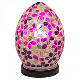Britalia BRLM71PLT | Purple Tile Flower Glass Mosaic Egg 20cm