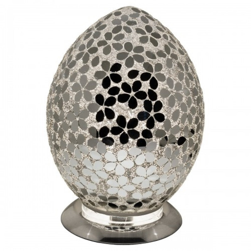 Britalia BRLM72CM | Mirrored Flower Glass Mosaic Egg 30cm