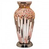 Art Deco Mosaic Glass Vintage Vase Table Lamp 38cm