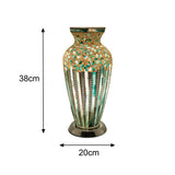Green Art Deco Flower Decorative Vase Light 38cm