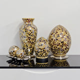 Amber Flower Mosaic Glass Vase Lamp 380mm