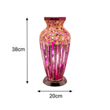 Pink Art Deco Flower Decorative Vase Light 38cm