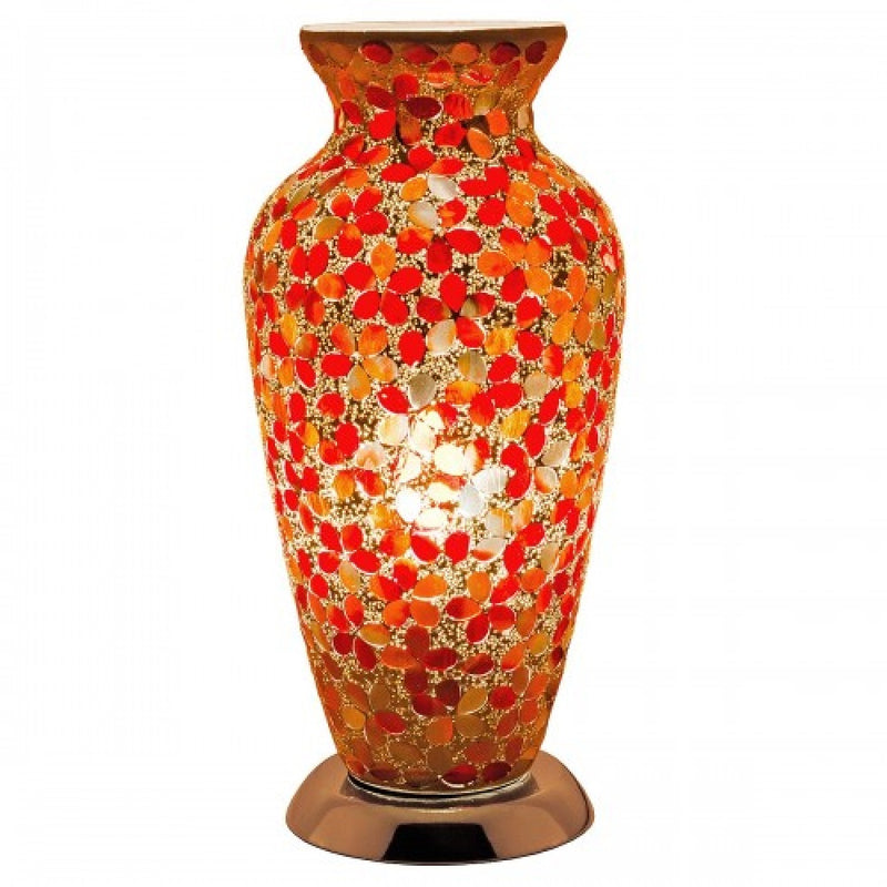 Britalia BRLM73R | Red Flower Glass Mosaic Vase 38cm