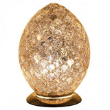 Britalia 880458 Gold Tile Mosaic Glass Vintage Egg Table Lamp 30cm