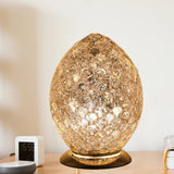 Gold Tile Mosaic Glass Egg Lamp 300mm