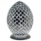 Britalia 880459 Mirrored Tile Mosaic Glass Vintage Egg Table Lamp 30cm
