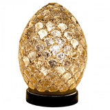 Britalia 880442 Gold Tile Mosaic Glass Vintage Egg Table Lamp 20cm