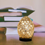 Gold Tile Mosaic Glass Egg Lamp 200mm