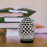 Mirrored Tile Mosaic Glass Egg Lamp 200mm