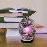 Purple Crackle Mosaic Glass Egg Lamp 200mm