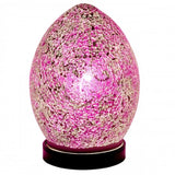 Britalia 880451 | Pink Rose Crackle Glass Mosaic Egg 20cm | BRT880451