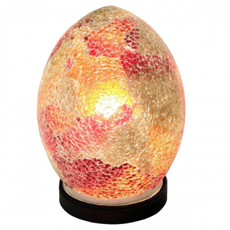 Britalia 880452 | Red Crackle Glass Mosaic Egg 20cm | BRT880452