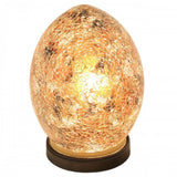 Britalia 880454 | Yellow Crackle Glass Mosaic Egg 20cm | BRT880454