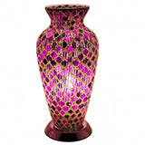 Britalia 880475 Purple Tile Mosaic Glass Vintage Vase Table Lamp 38cm