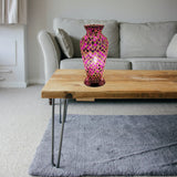 Purple Tile Mosaic Glass Vase Lamp 300mm