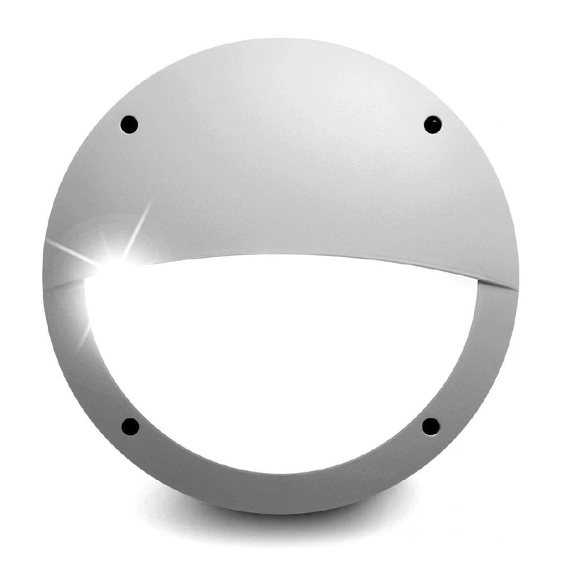 Grey Round Exterior Eye Lid Bulk Head Wall Light
