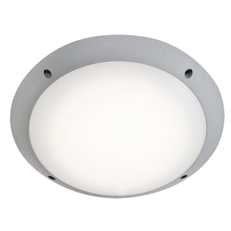 Grey Outdoor Coastal Round Bulkhead Wall Light