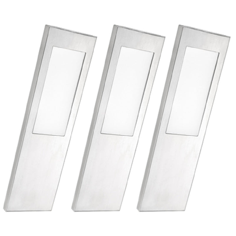 LED Stainless Steel Modern Rectangular Under Cabinet Light Kit with Driver