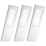 Britalia MDSU3NW 3 Pack Kit LED Stainless Steel Modern Rectangular Under Cabinet Light with Driver 170lm 4000k