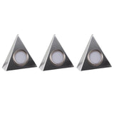 Britalia MDTR3NW 3 Pack Kit LED Stainless Steel Modern Triangular Under Cabinet Light with Driver 100lm 4000k