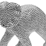 Silver Diamante Elephant Art Sculpture