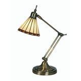 Oaks OT 018 Washington Tiffany Glass Vintage Adjustable Desk Table Lamp