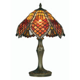 Oaks OT 1318/12 TL Orsino Tiffany Glass Vintage Table Lamp 48cm