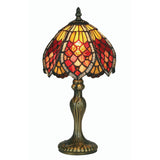 Oaks OT 1318/8 TL Orsino Tiffany Glass Vintage Table Lamp 39cm