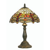 Oaks OT 1485/12 TL Dragonfly Tiffany Glass Vintage Table Lamp 45cm