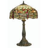 Oaks OT 1485/16 TL Dragonfly Tiffany Glass Vintage Table Lamp 60cm