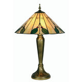 Oaks OT 3020/16 TL Leaf Tiffany Glass Vintage Table Lamp 65cm