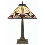 Oaks OT 3589/14 TL Camillo Tiffany Glass Vintage Table Lamp 54cm