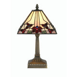 Oaks OT 3589/9 TL Camillo Tiffany Glass Vintage Table Lamp 33cm