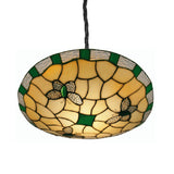 Green Butterfly Stained Glass Retro Ceiling Shade