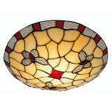 Red Butterfly Tiffany Glass Vintage Easy Fit Non Electric Pendant Shade 35cm