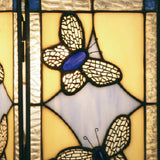 Blue Butterflies Tiffany Glass Rectangle Ceiling Shade