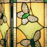 Green Butterflies Tiffany Glass Rectangle Ceiling Shade