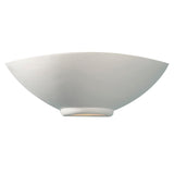 DAR OTI0748 Otis White Ceramic 1 Lamp Modern Curved Wall Light