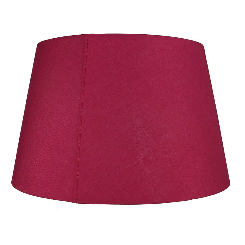 PMCD14BUR Burgundy 14" Rolled Edge Vintage Drum Cotton Fabric Lampshade